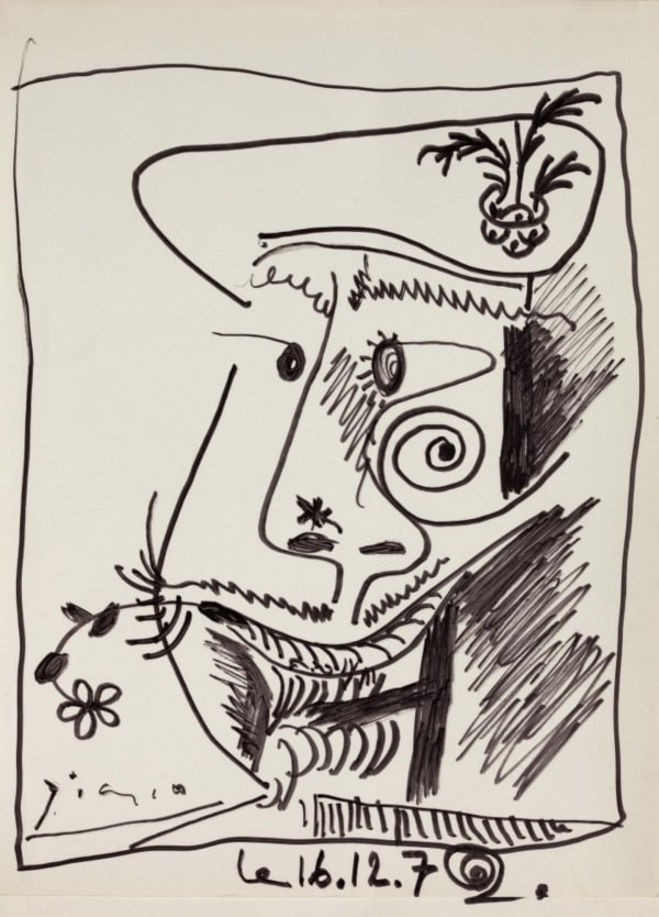 Pablo Picasso, Tête d'Homme, 1972
