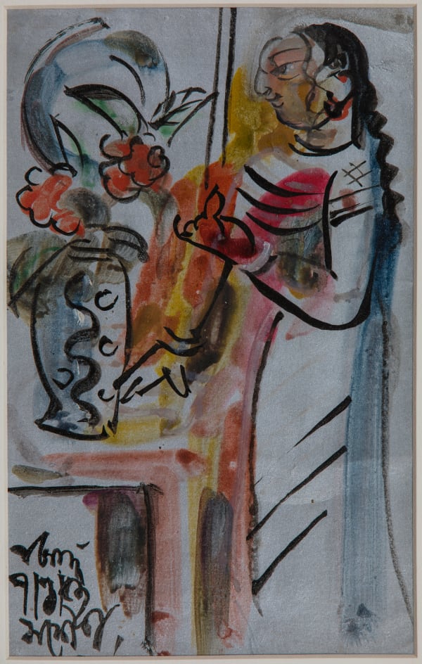 Benode Behari Mukherjee, Lady with flowers