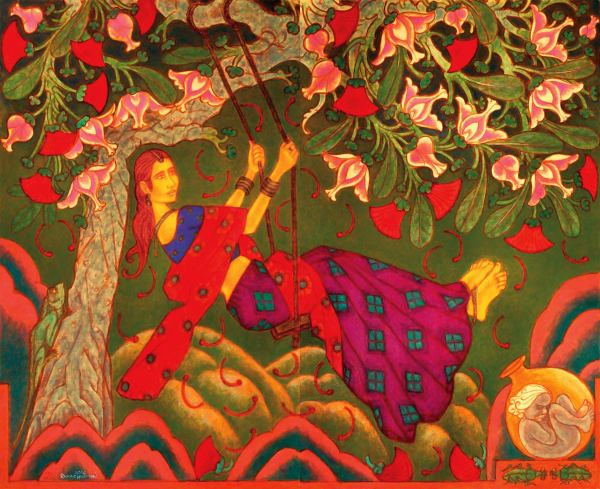 A. Ramachandran, Girls on the Swing, 2017