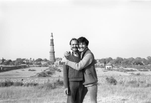 Sunil Gupta, Towards an Indian Gay Image – Saleem Kidwai and Me, Qutb Minar, 1983/2022