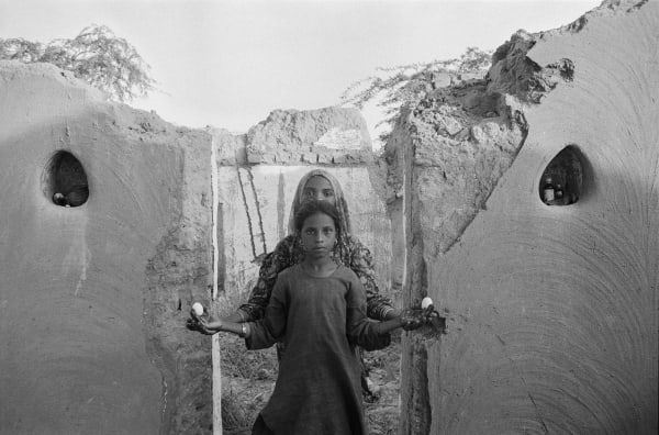Gauri Gill, 'Karima and Nimli, in a home destroyed by flooding due to extra rain, Lunkaransar’ from the series 'Notes from the Desert', 1999 - ongoing
