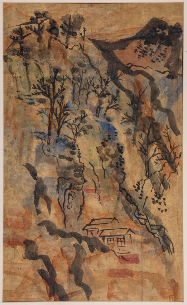 Benode Behari Mukherjee, Mussorie Landscape-done in patna, 1956