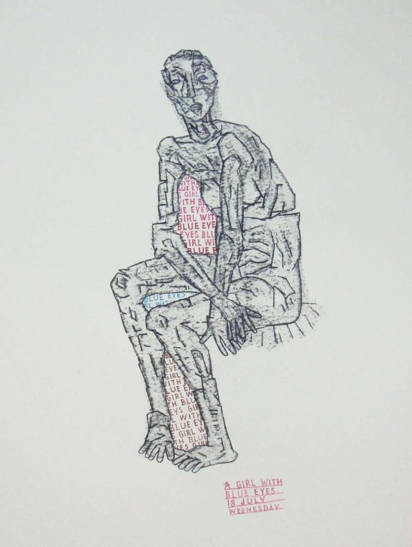 Arpita Singh, A Girl with Blue Eyes, 2012