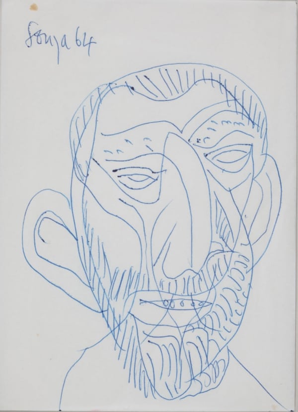 F.N. Souza, Untitled (Head of a bearded man), 1964