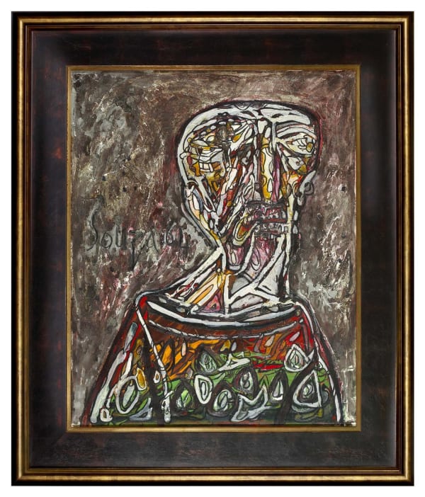 F.N. Souza, Head of an old man, 1964