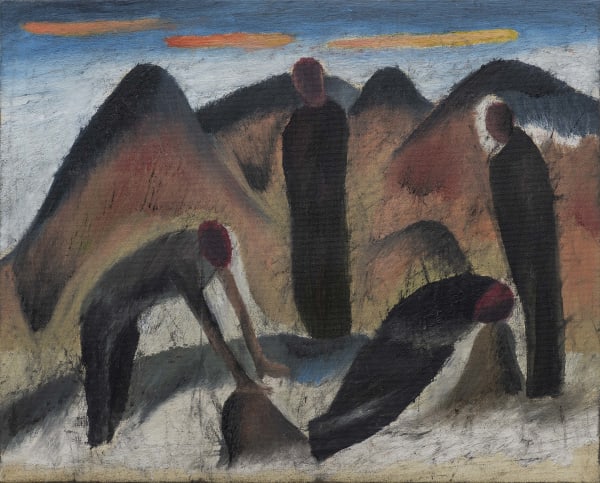 Atul Dodiya, Conversing Monks, 2019