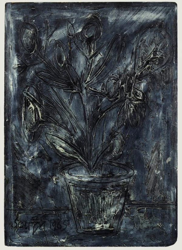 F.N. Souza, Black Still Life, 1965
