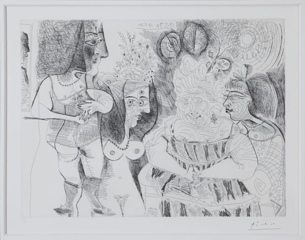 Pablo Picasso, Fete de la Patronne, Degas a’amuse,(Edition :21/50), 1971