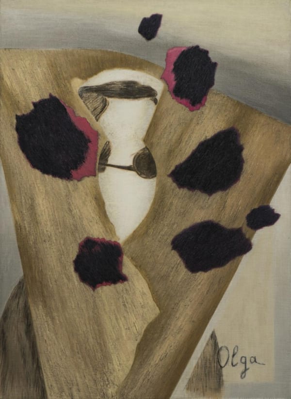 Atul Dodiya, Black petals for Olga, 2016