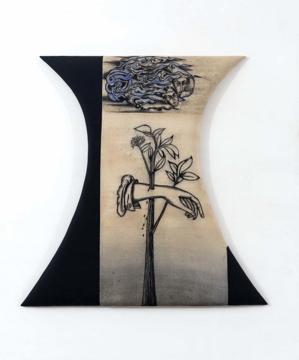 Anju Dodiya, The Cloud Gazers, 2022