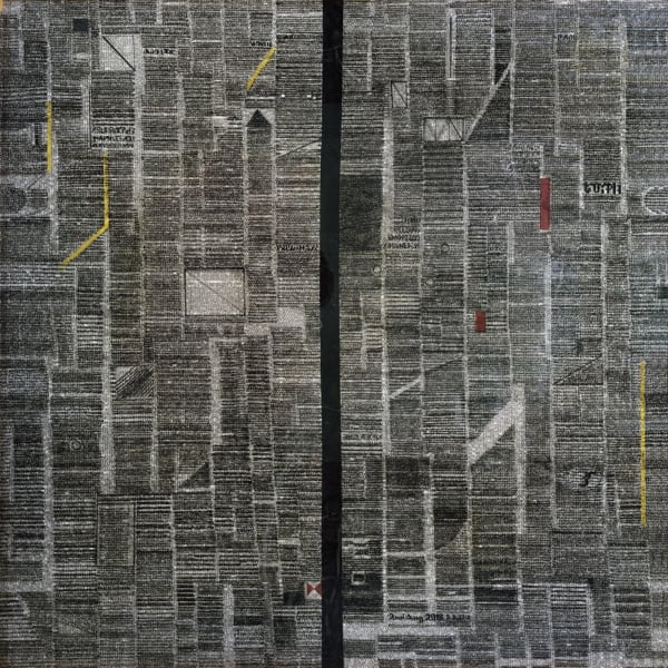 Rameshwar Broota, Mapping Space 2, 2018