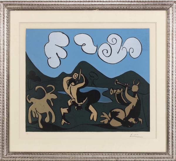 Pablo Picasso, Faunes et chèvre,numbered 37/50, 1959