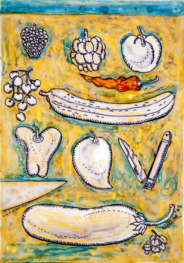 Jyoti Bhatt, Still life With Red Chilly, 2004
