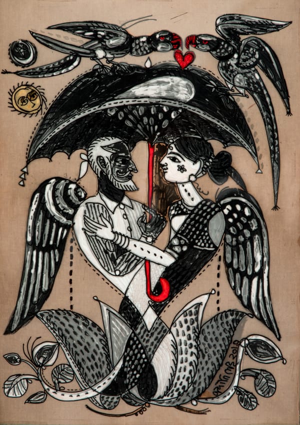 Jyoti Bhatt, Winged Couple , 2019