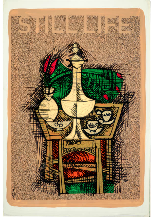 Jyoti Bhatt, Still Life With Coffee Cups , 2019