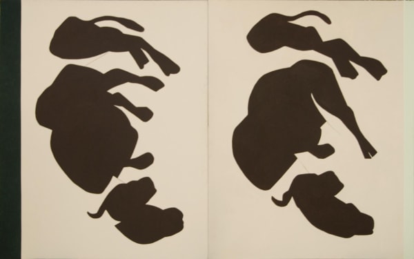 Tyeb Mehta, Bull (Diptych), 2007