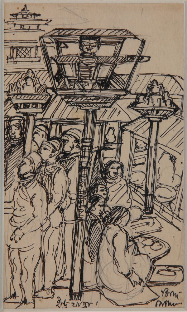 Benode Behari Mukherjee, Indra Yatra - Nepal, 1949