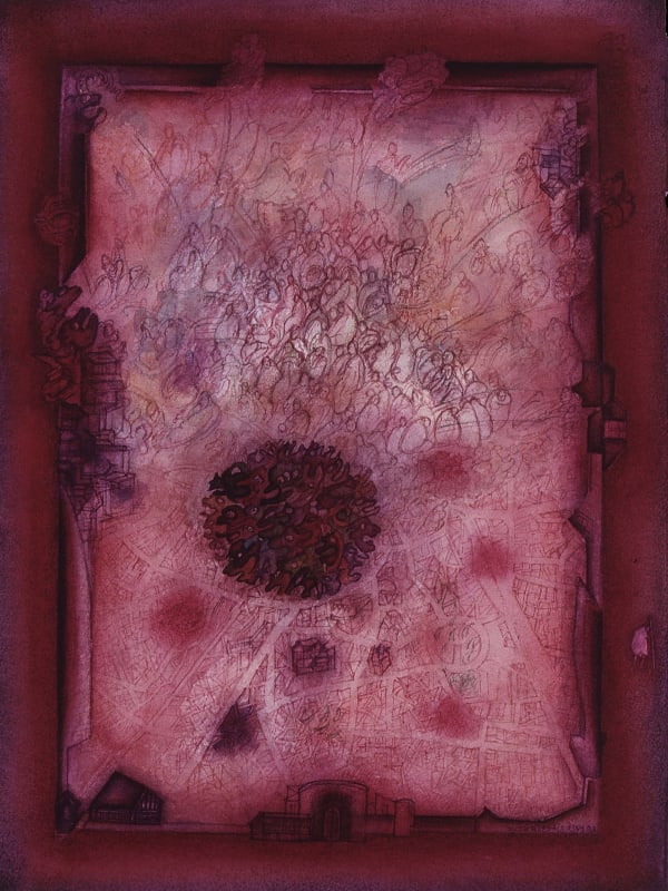 Gulammohammed Sheikh, Walled City - II, 2003