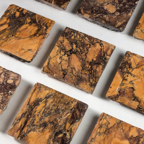 A Set of 12 Broccatello Di Siena Floor Tiles (SOLD)