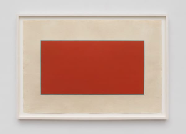 red abstract work on paper