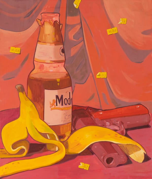 Austin Alphonse, Untitled (Modelo, Banana, and a Gun), 2023