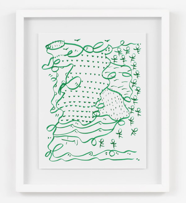 Shantell Martin, Green Landscape, 2021