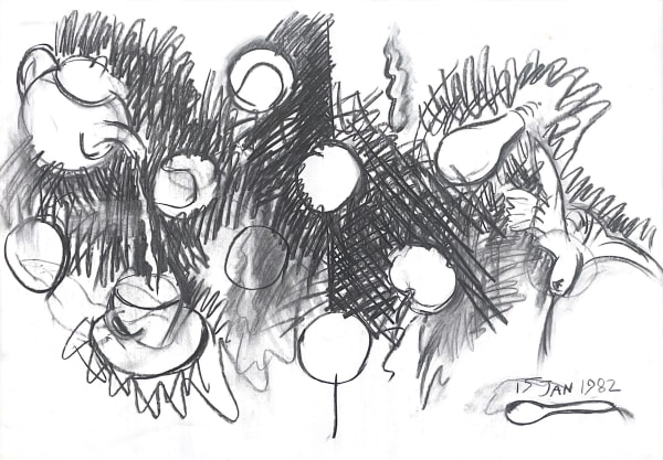 Malcolm Le Grice, 'After Manet' Charcoal III, 1982