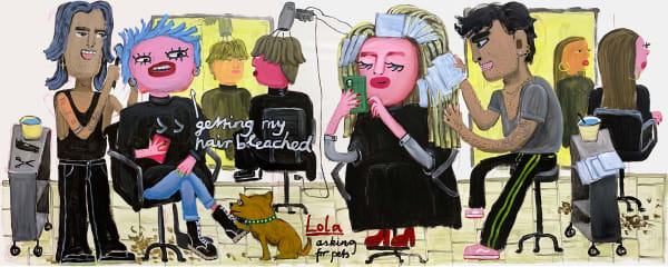 Katharina Arndt, getting my hair bleached, 2025