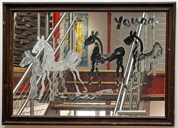 Purvis Young, untitled (wild horses), c. 1998