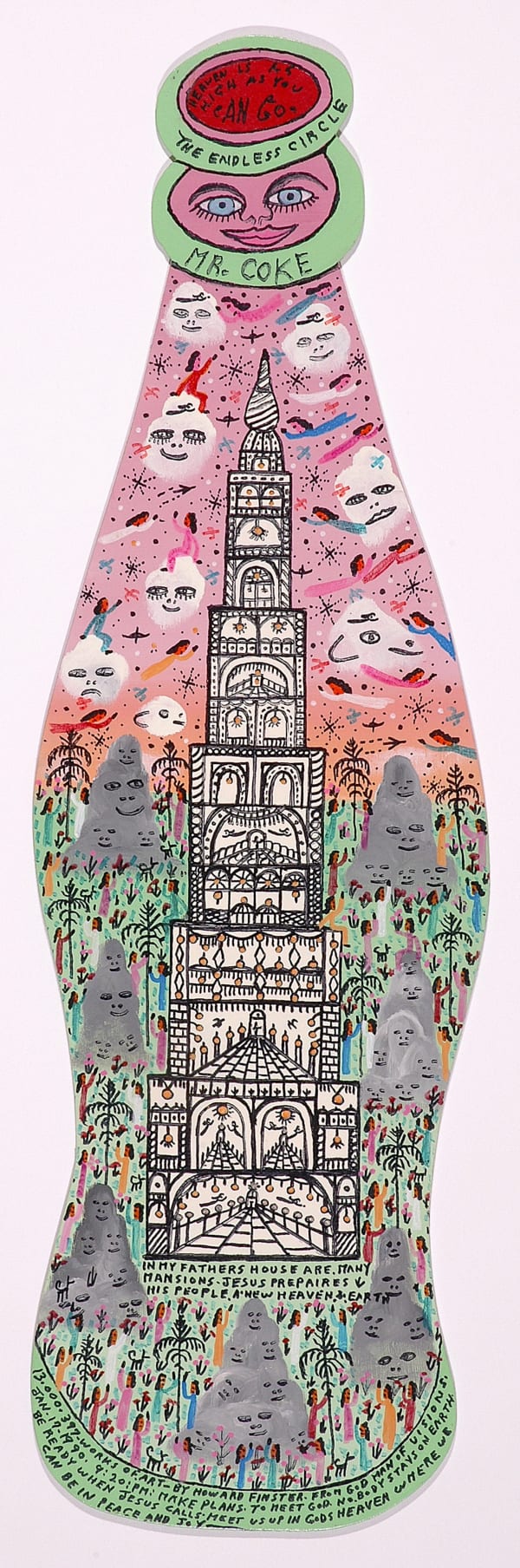 Howard Finster, Mister Coke with Mansion, 1990