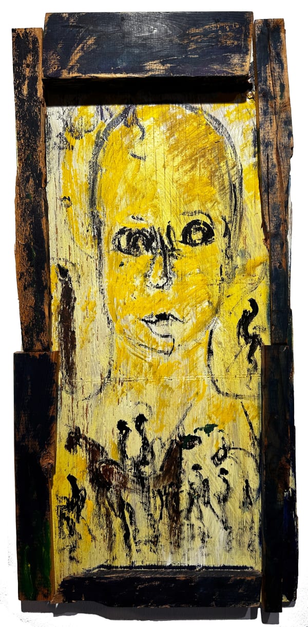 Purvis Young, untitled (angel and warriors on horseback), c. 1993