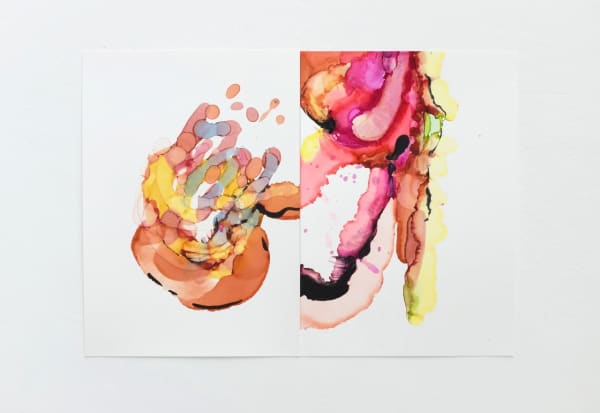 Laura White Disobedient Bodies 5, 2023 Ink drawings on paper 40 x 60 cm Signed and dated verso