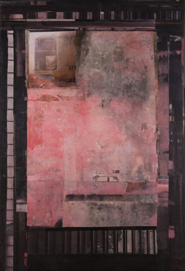 Anna van Oosterom Untitled, 2019 Transfer and acrylic paint on canvas 121 x 85.5 cm Series: Subway Signed and dated verso