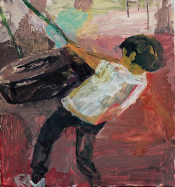 Rachel Mercer Tyre Swing, 2024 Oil on canvas 75 x 60 cm Signed and dated verso