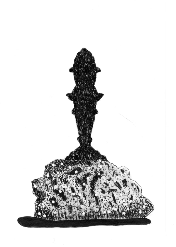 Rosemarie McGoldrick, Lithogram II: Rock, Urn, 2022