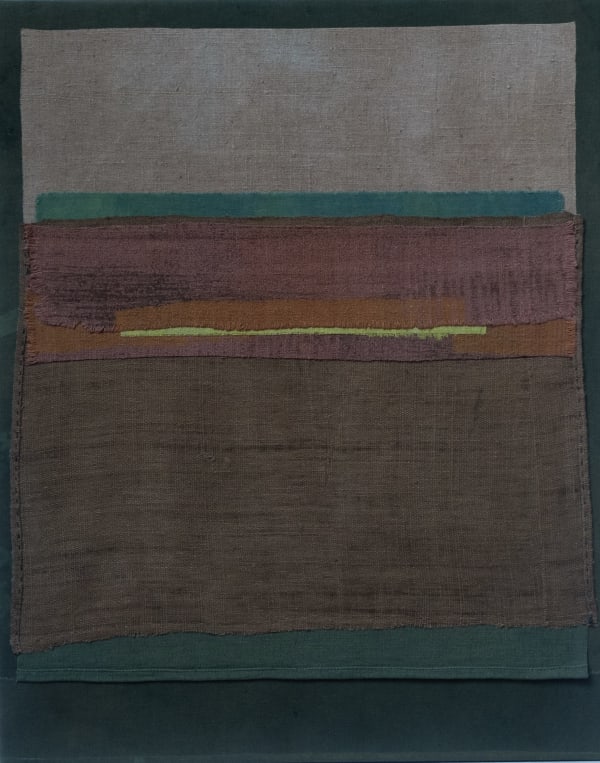 Mary Norden No 14, Thirty Summers I have Spent with You, 2024 Vintage fabrics on canvas 50 x 40 cm Series: Thirty summers I have spent with you Signed and dated verso