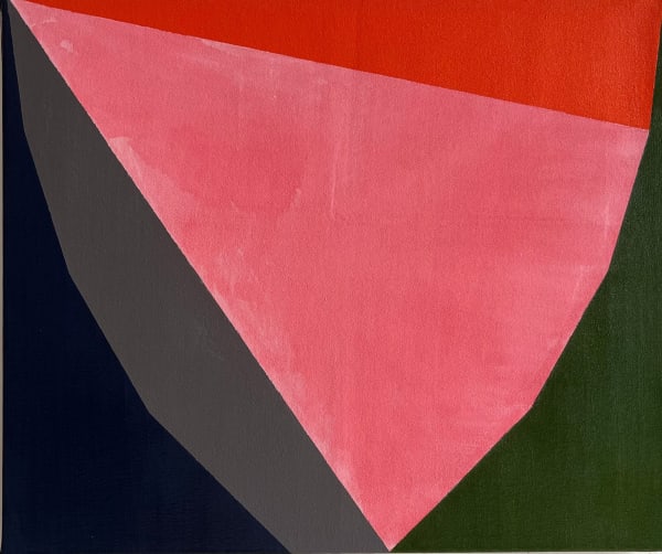 Sharon Hall Points, 2025 Oil and acrylic on cotton duck 51 x 61 cm Signed and dated verso