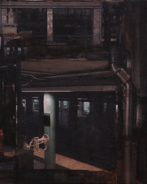 Anna van Oosterom Untitled (Observations in Transfer 3), 2017 Collage and transfer on canvas (framed) In 2020, this work won the Barbara Hodgson award for collage. in National Art Club, Manhatten, New York. 50 x 40.5 cm + frame Signed and dated verso