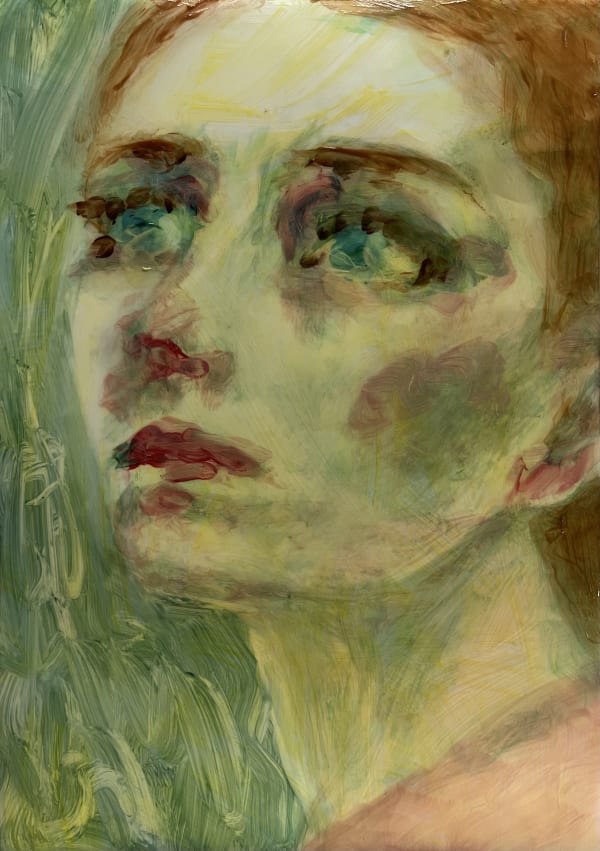 Fiona G. Roberts Untitled 140, 2024 Oil on tracing paper 42 x 30 cm Signed and dated verso