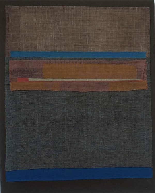 Mary Norden No 15, Thirty Summers I have Spent with You, 2024 Vintage fabrics on canvas 50 x 40 cm + frame Series: Thirty summers I have spent with you Signed and dated verso