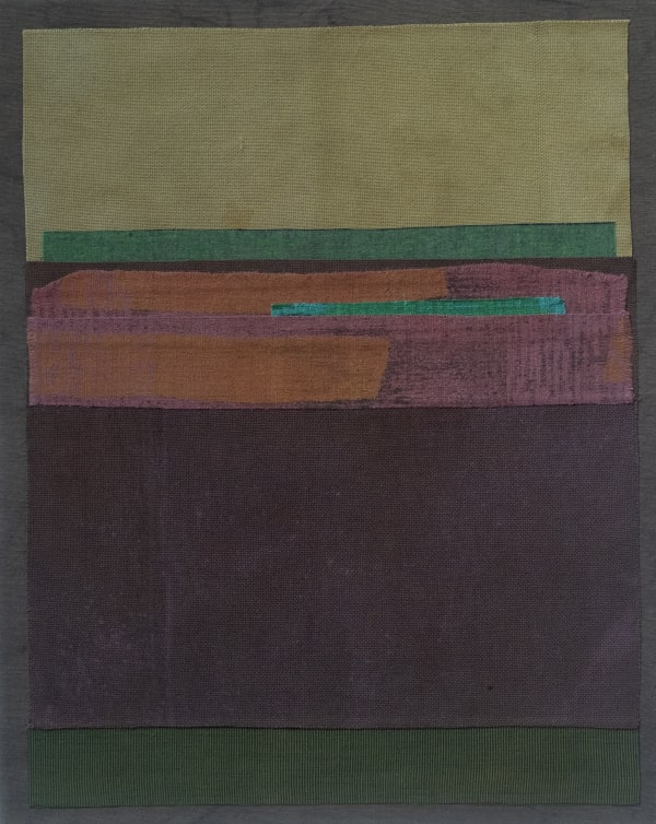 Mary Norden No 16, Thirty Summers I have Spent with You, 2024 Vintage fabrics on canvas + frame 50 x 40 cm + frame Series: Thirty summers I have spent with you Signed and dated verso