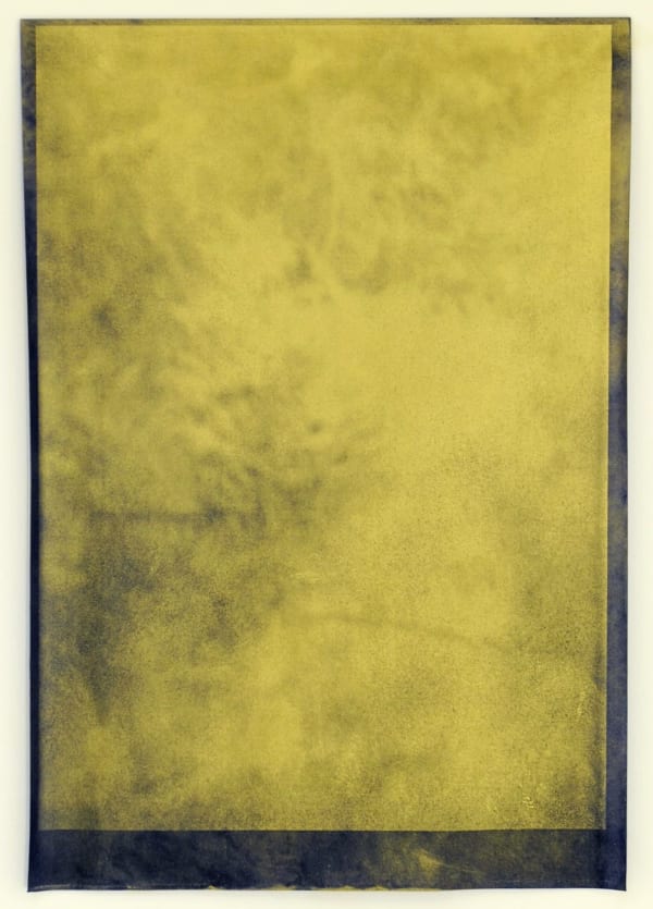 Nick Fox Love's Sigh 1, 2012 Gold dust on carbon paper 29.7 x 21 cm Framed on and under musum glass 40.3 x 31.2 cm Series: Love's Sigh Signed and dated verso