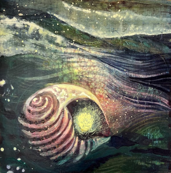 Justine Formentelli Dora's Hand, 2024 Mixed media on board (framed) 50 x 50 cm Signed and dated verso