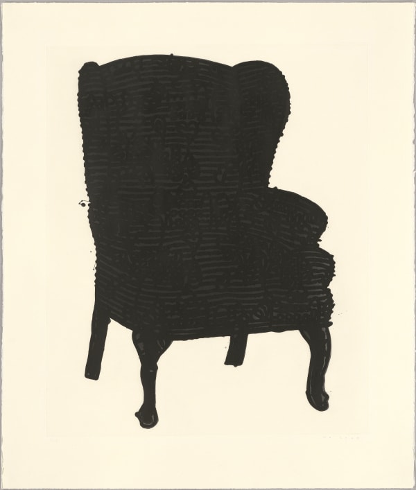 Humphrey Ocean , Black Stripey Love Chair , 2003-2004