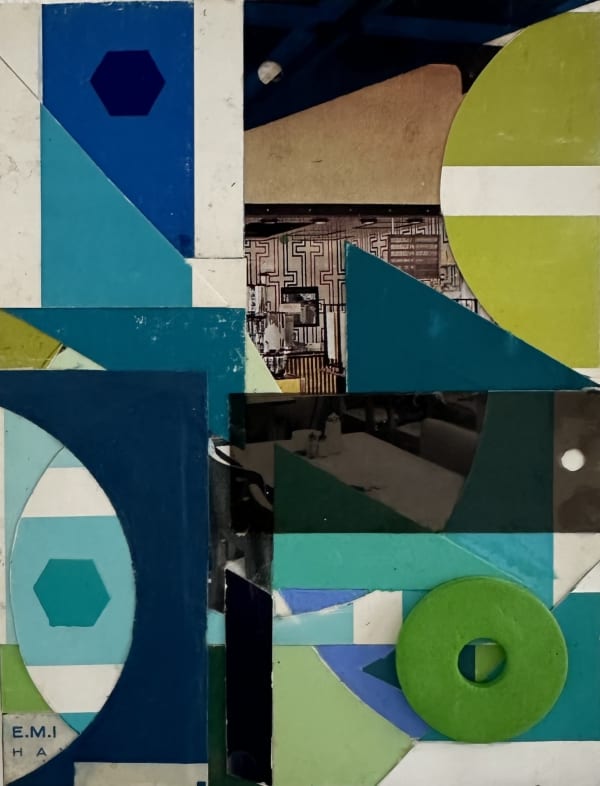 Laurence Noga Piccadilly Cafe, 2022 Acrylic and collage on panel 15 x 11 cm Signed and dated verso