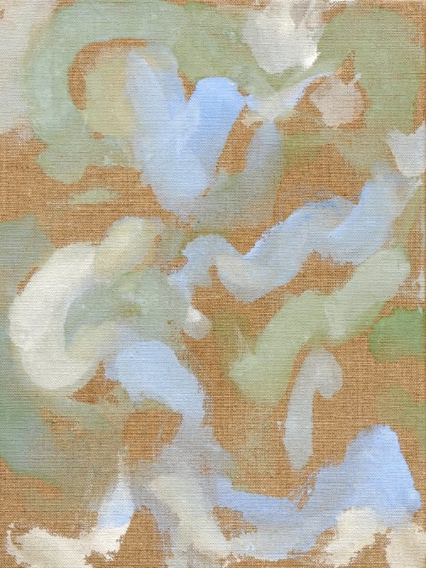 Andrew Hewish STATION Study 1, 2023 Egg tempera on linen on panel 30.5 x 53 cm (Framed 35.5 x 28 cm) Series: STATION Signed and dated verso