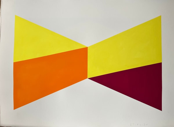 Sharon Hall Part Study 2#70420, 2020 Gouache on Arches paper 22 x 30 1/8 in 56 x 76.5 cm Signed and dated