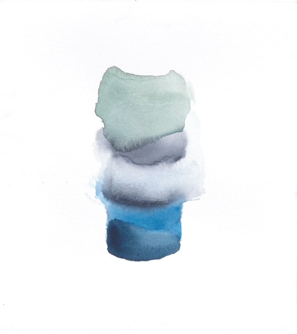 Jo Lewis Shift, 2025 Watercolour on paper 27 x 24 cm + frame Series: Haiku Signed and dated