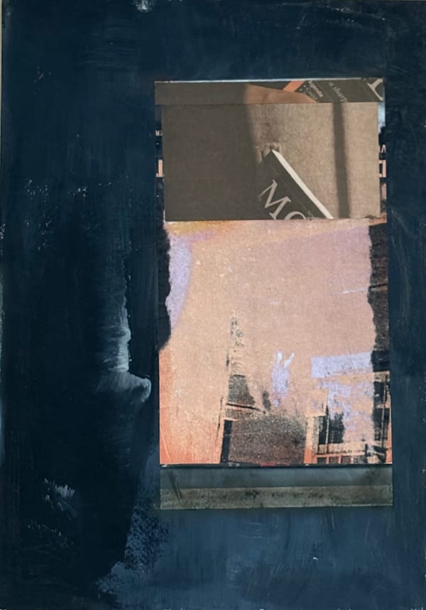 Anna van Oosterom Untitled, 2025 Collage and transfer on painted paper 40 x 29.5 cm Signed and dated verso