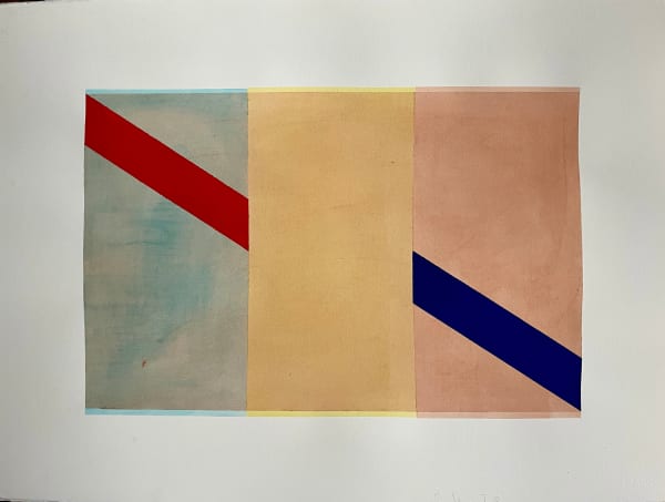 Sharon Hall Study #020620, 2020 acrylic and gouache on Arches watercolour paper 22 x 29 7/8 in 56 x 76 cm Signed and dated